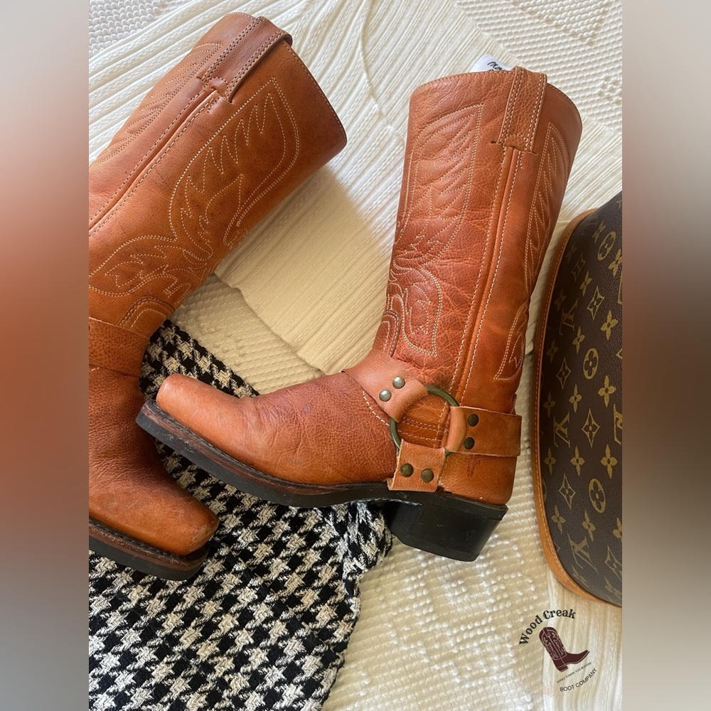 FRYE | Stitched Harness Boots 12R